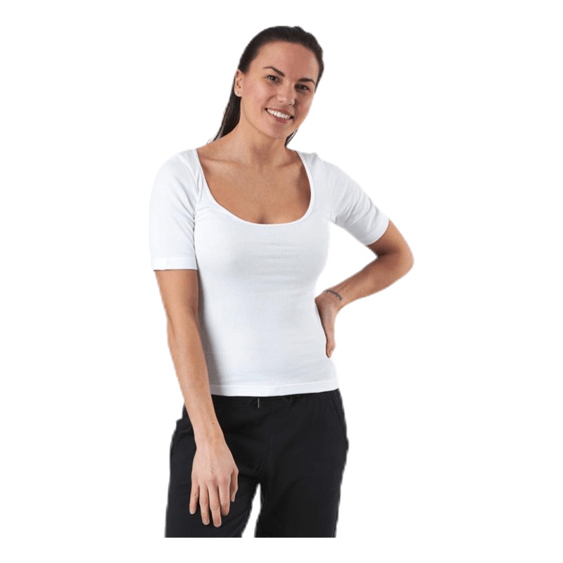 T-shirt Ribbed White|XS|S|M|L|XL