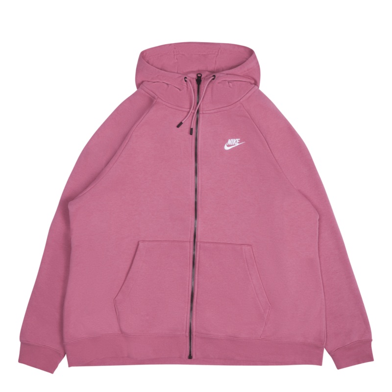 Essential Zip Hoodie Plus White