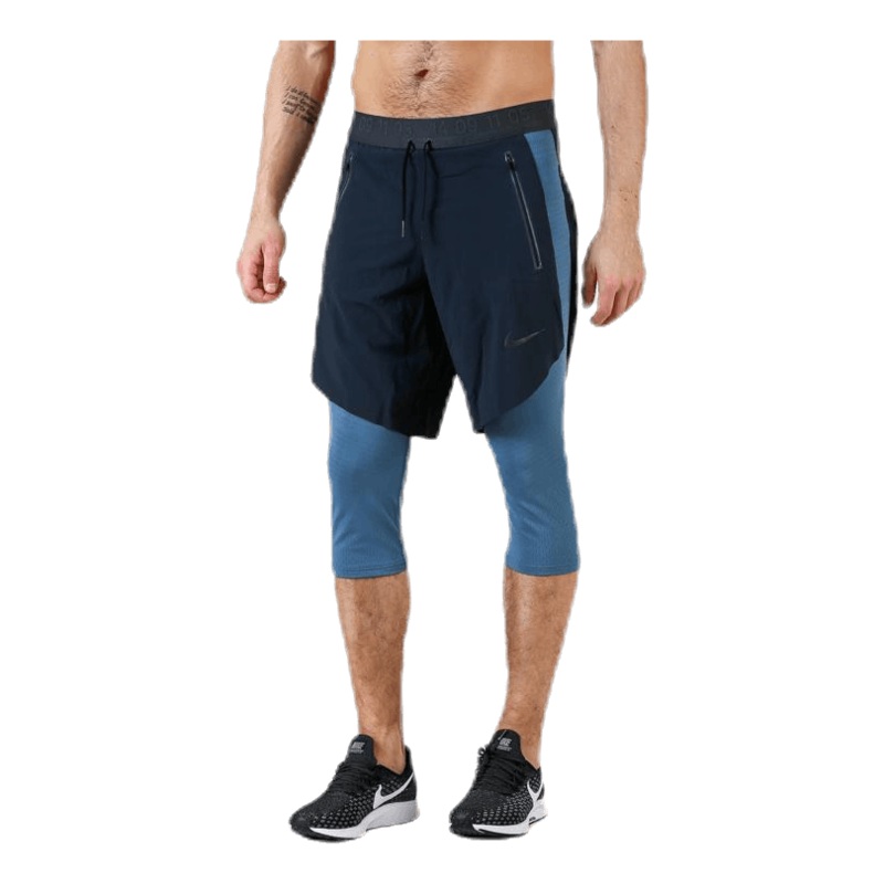 2in1 3QTR Short Teck Pack Blue/Black