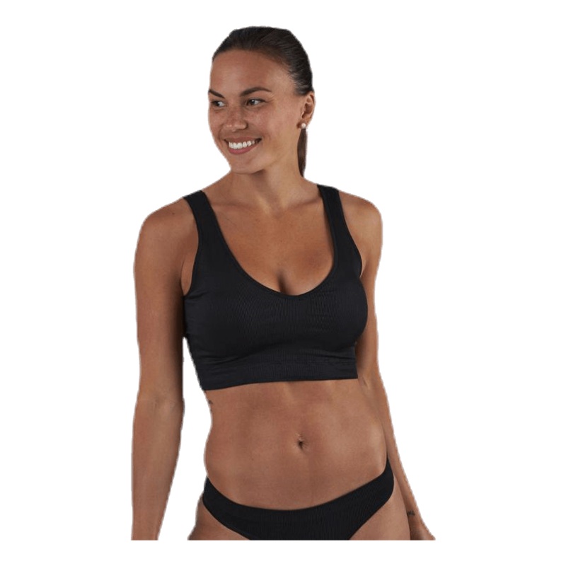 Symmi Rib Bra Top 2-Pack Black