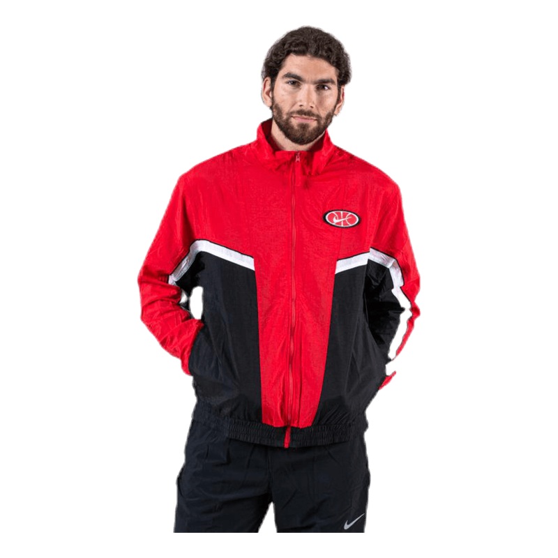 Woven Throwback Jacket Black/Red