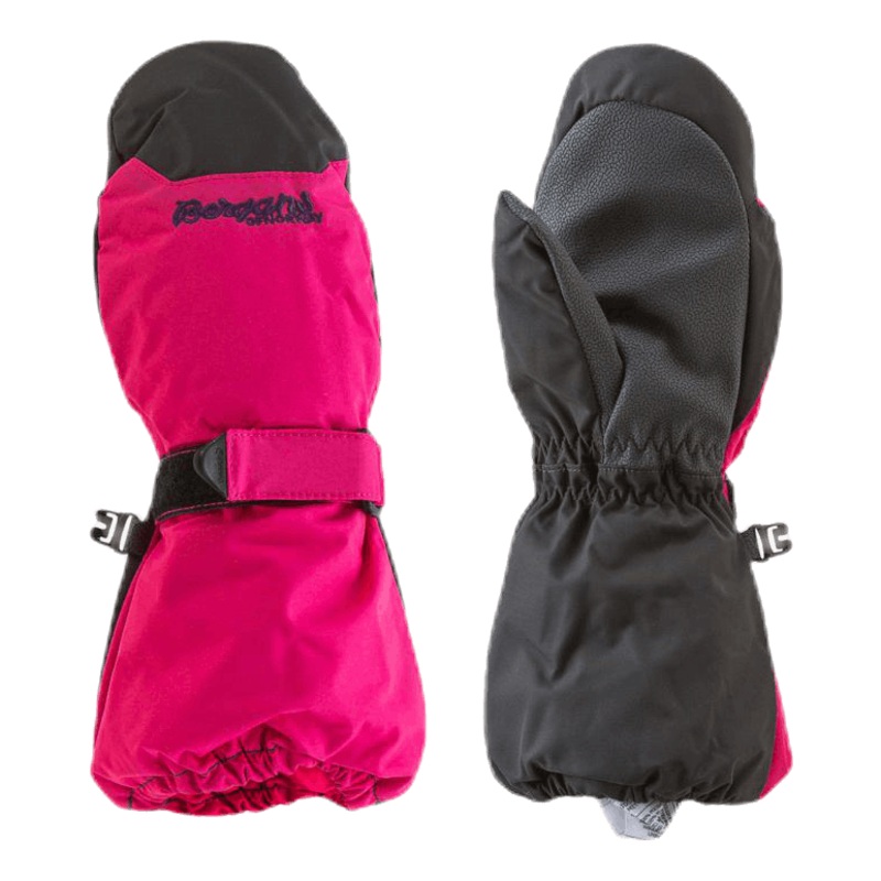 Kids Insulated Mitten Pink/Grey