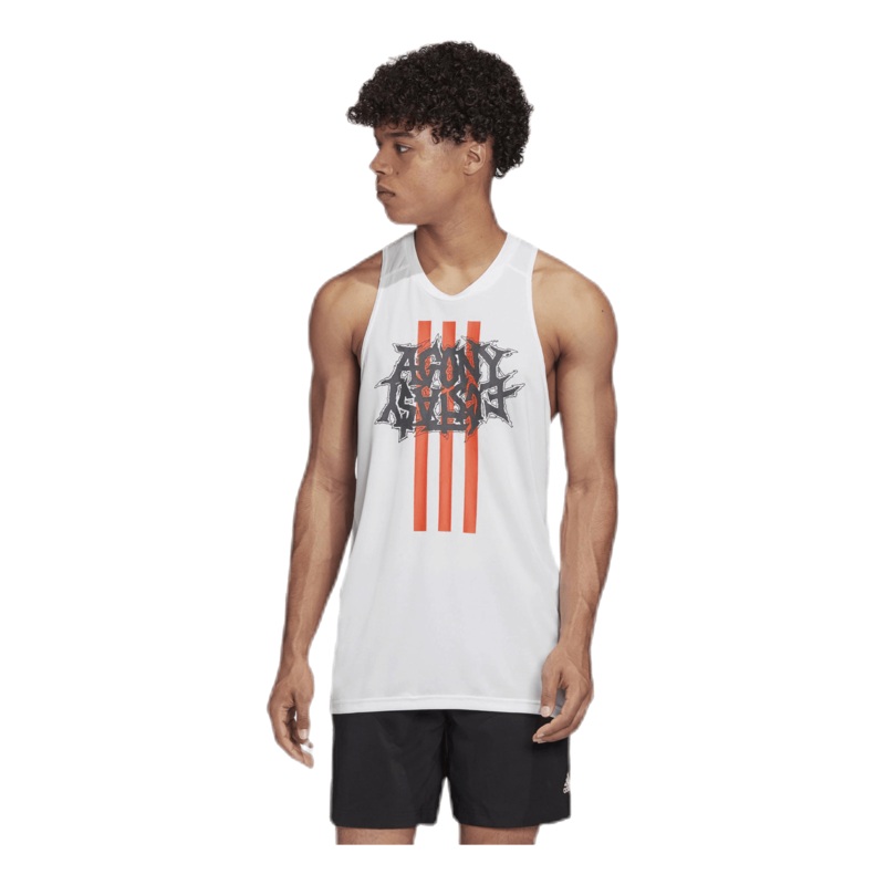 Fast GFX Singlet White|XS|S|M|L|XL|XXL|XXXL