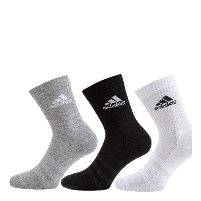 Cush Crw 3Pp Medium Grey Heather / White / Black / White