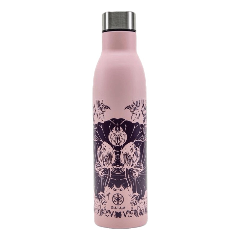 Easy Grip Water Bottle Floral Pink/Purple