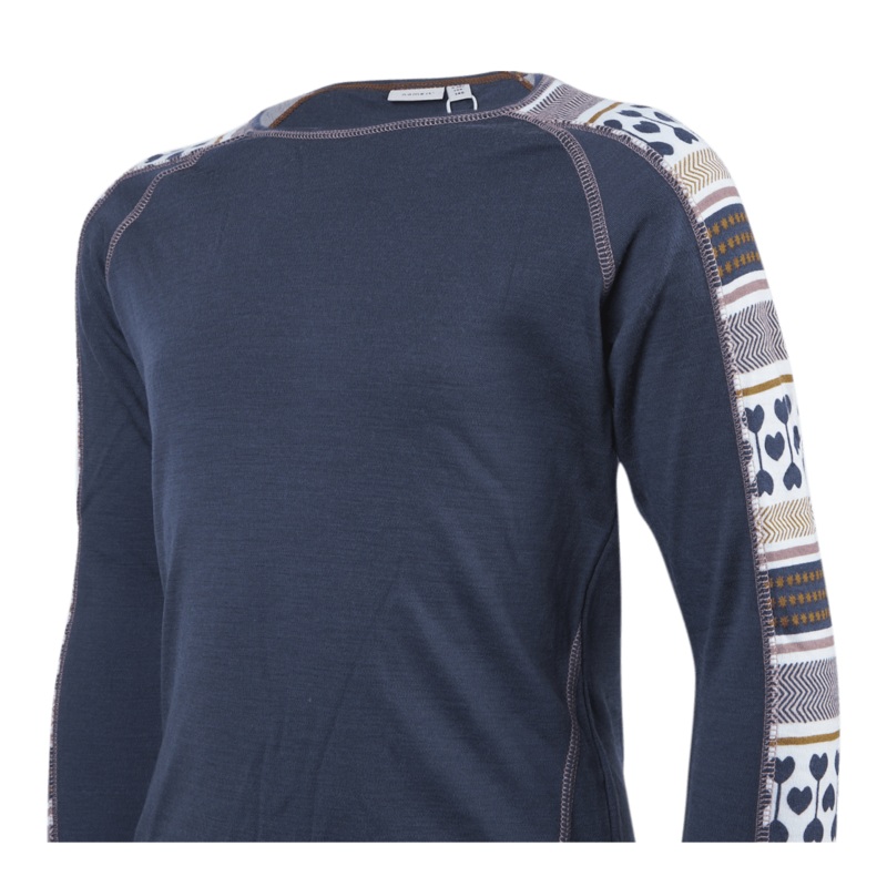 Willto Wool Ls Top Blue|116|122/128|134/140|146/152