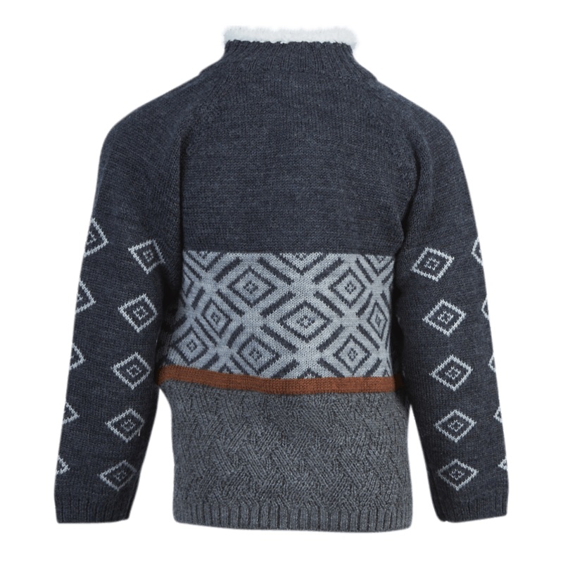 Wriss Wool Ls Knit Card Blue|86|92|98|104|110