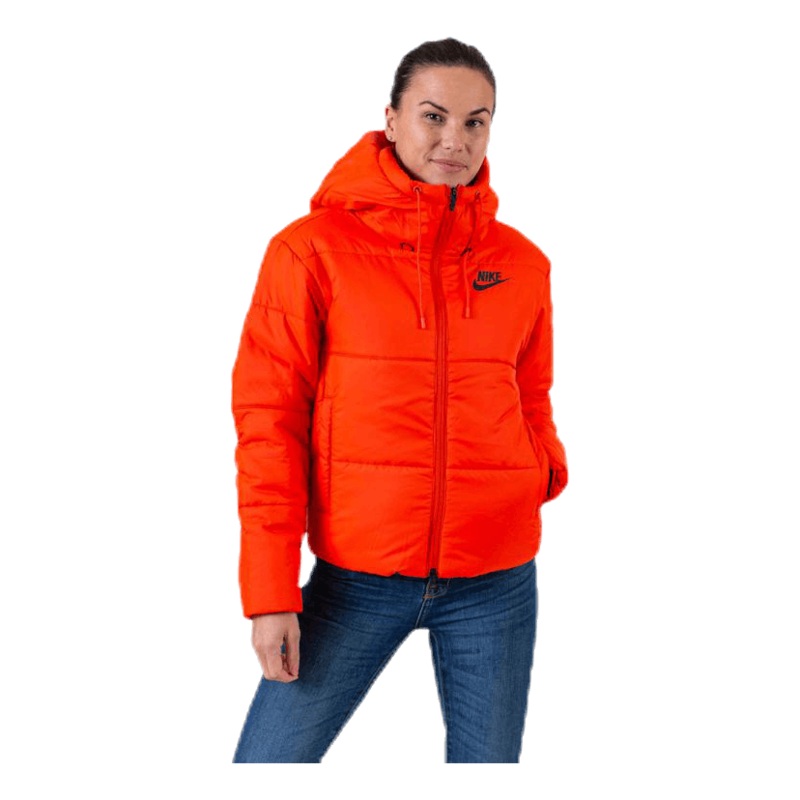 Nsw Padded Hood Jacket Orange/Black