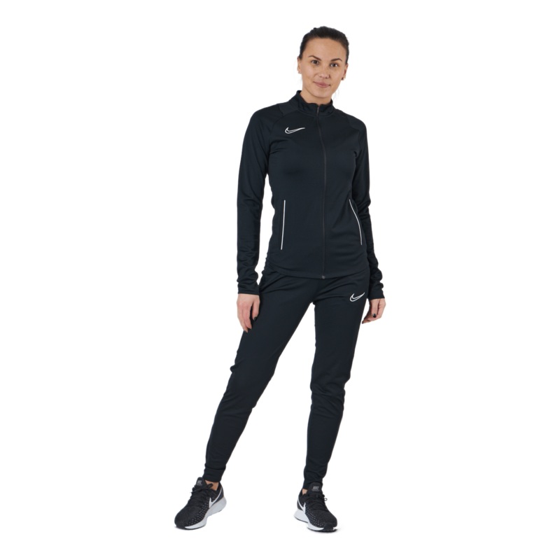 Women Knit Soccer Tracksuit Black/white/white