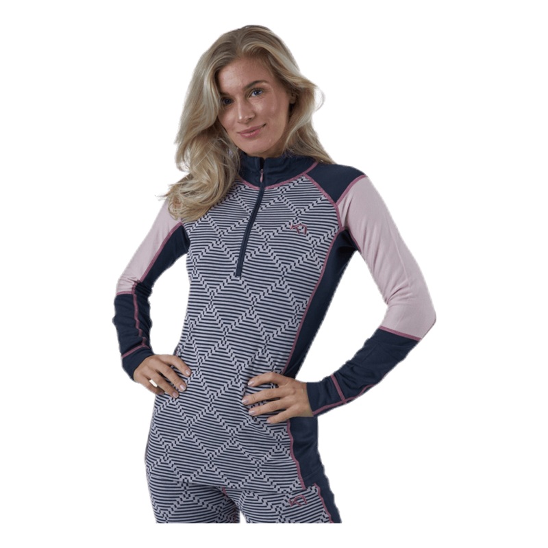 Rett Half-Zip Shirt Blue/Pink|S|M|L|XL