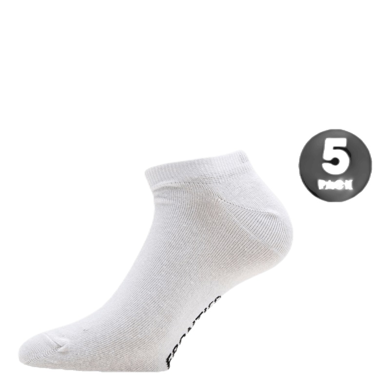 5-pack Low Cut Sock White|40-42|43-45