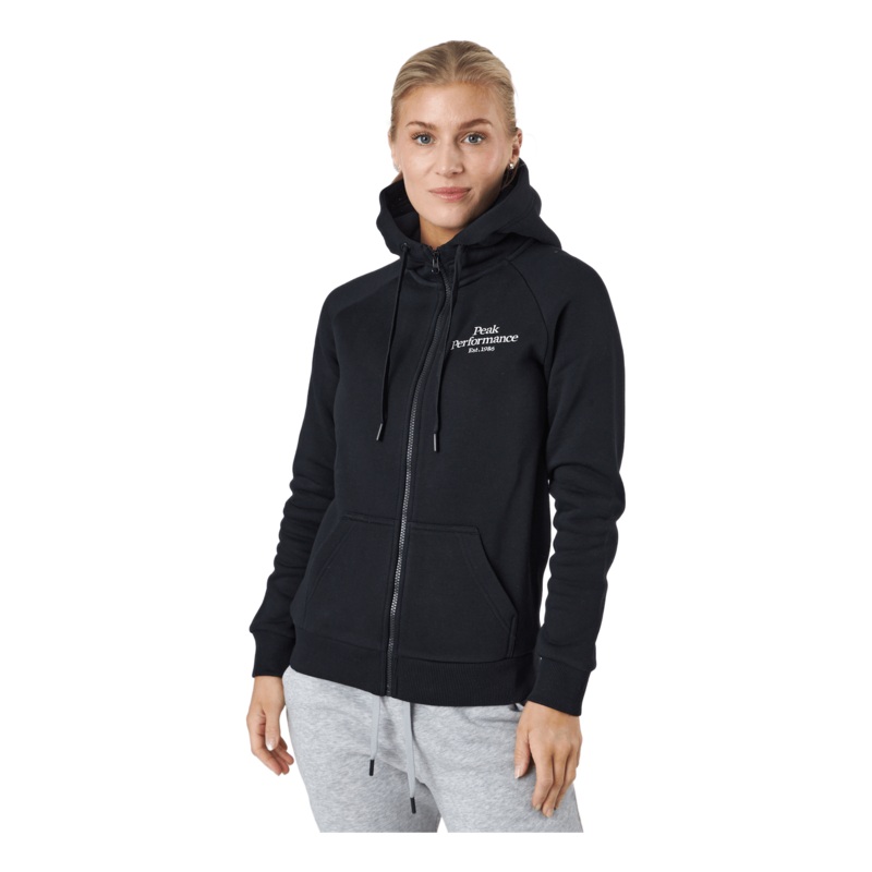 W Original Zip Hood Black|M|L