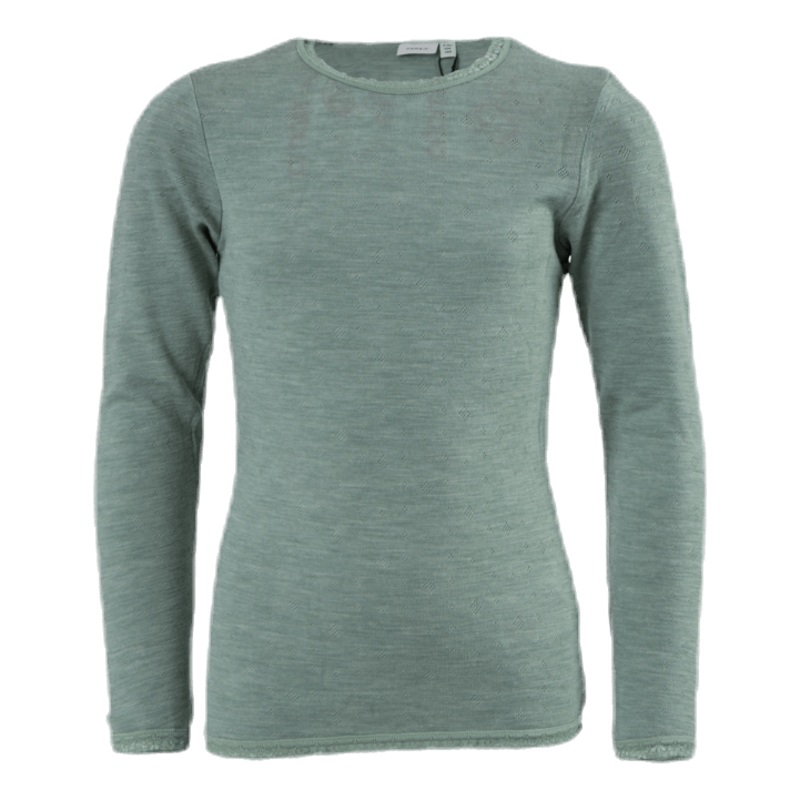 Wang Wool Needle Ls Top Green|116|122/128|134/140|146/152