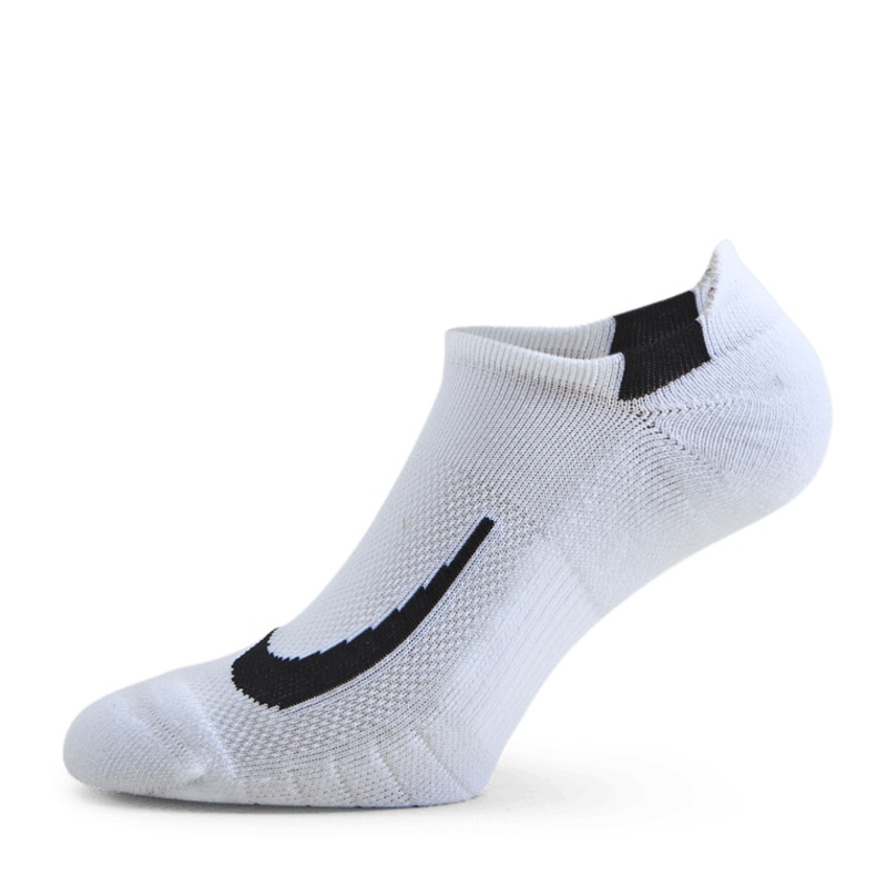 Multiplier Running No-Show Socks (2 Pairs) WHITE/BLACK