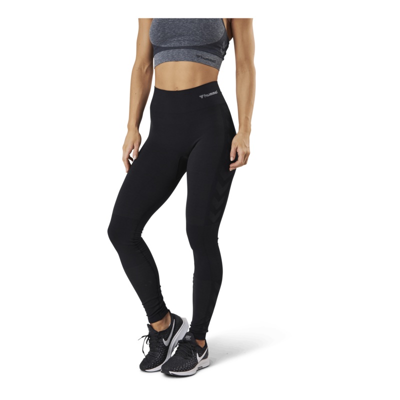 Seamless Mid Waist Tights Black