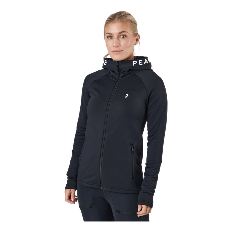 W Rider Zip Hood Black|XS|S|M|L|XL