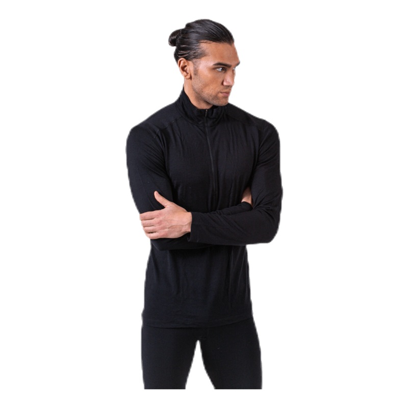 200 Oasis LS Half Zip Black|S|M|L|XL|XXL