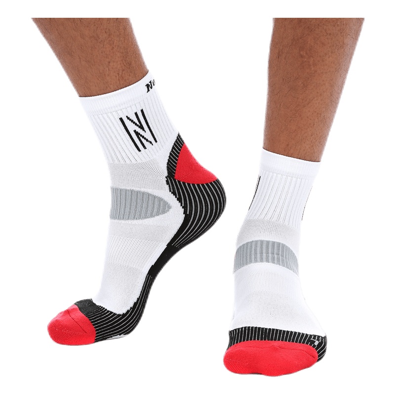 Abrahams Mid-cutt Running Sock White/Black