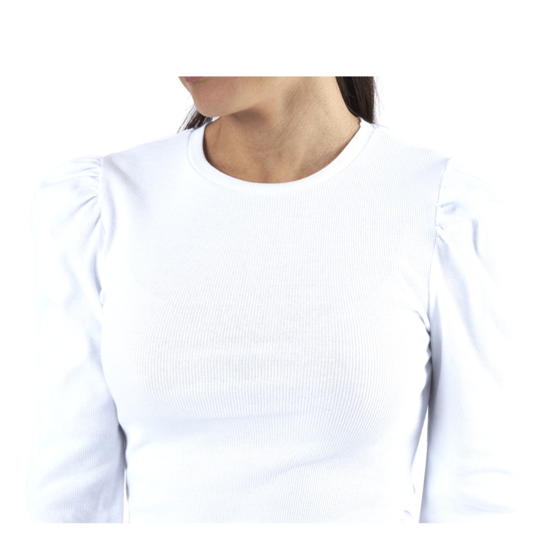 Anna Ls Top White|XS|S|M|L|XL