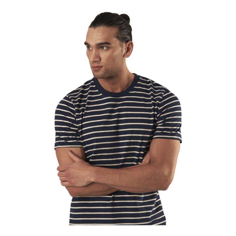 Striped Tee Ss Crew Neck Blue|S|M|L|XL|XXL