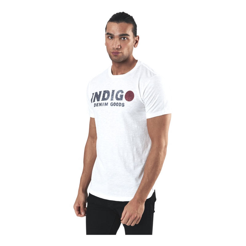 Wash Jeans Tee Ss Crew Neck White