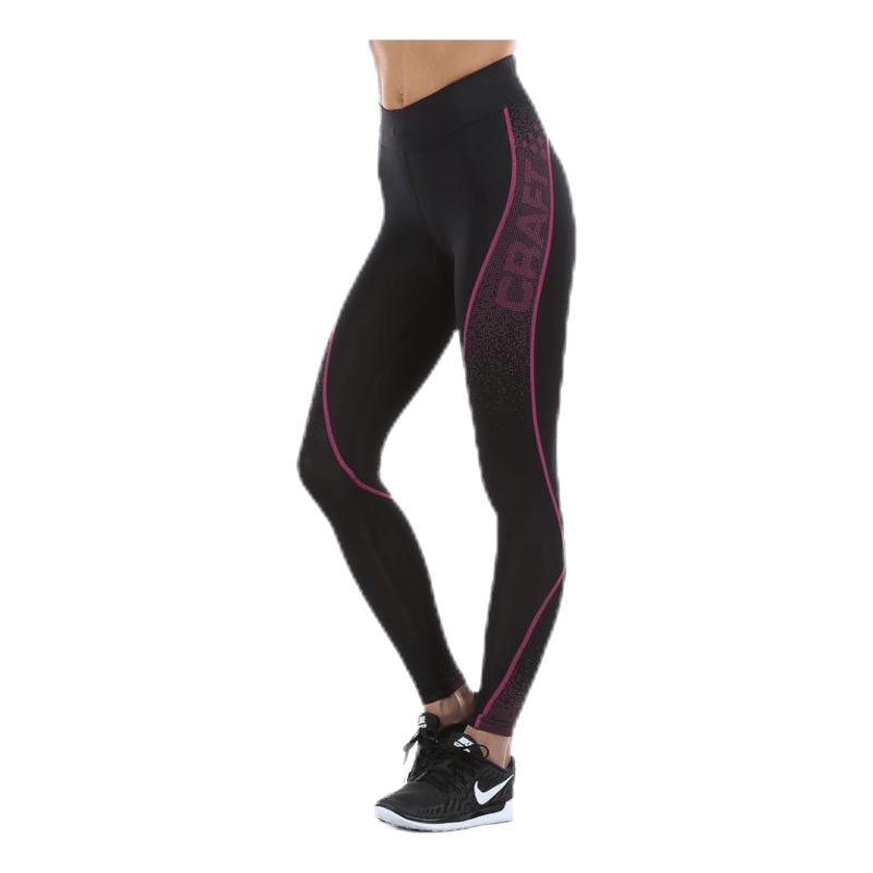 Delta Compression Long Tight Pink/Black