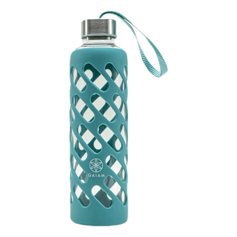 Sure Grip Glass Water Bottle Viridian Blue