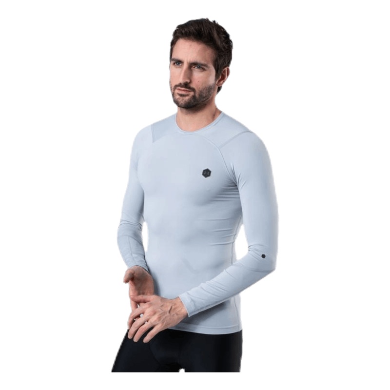 Ua Hg Rush Compression Ls Grey