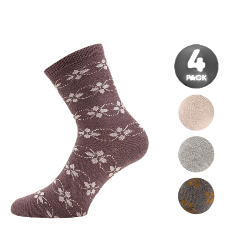 Wak Wool 4 Pack Sock Grey|Default Title