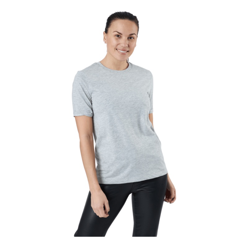 Ria Ss Fold Up Solid Tee Grey|XS|S|M|L|XL