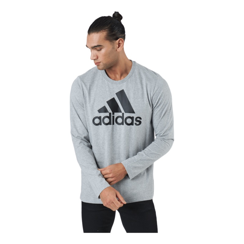 Essentials Long Sleeve T-Shirt Medium Grey Heather / Black / Black