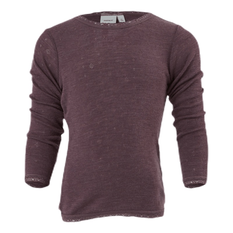 Wang Wool Needle Ls Top Grey|Default Title