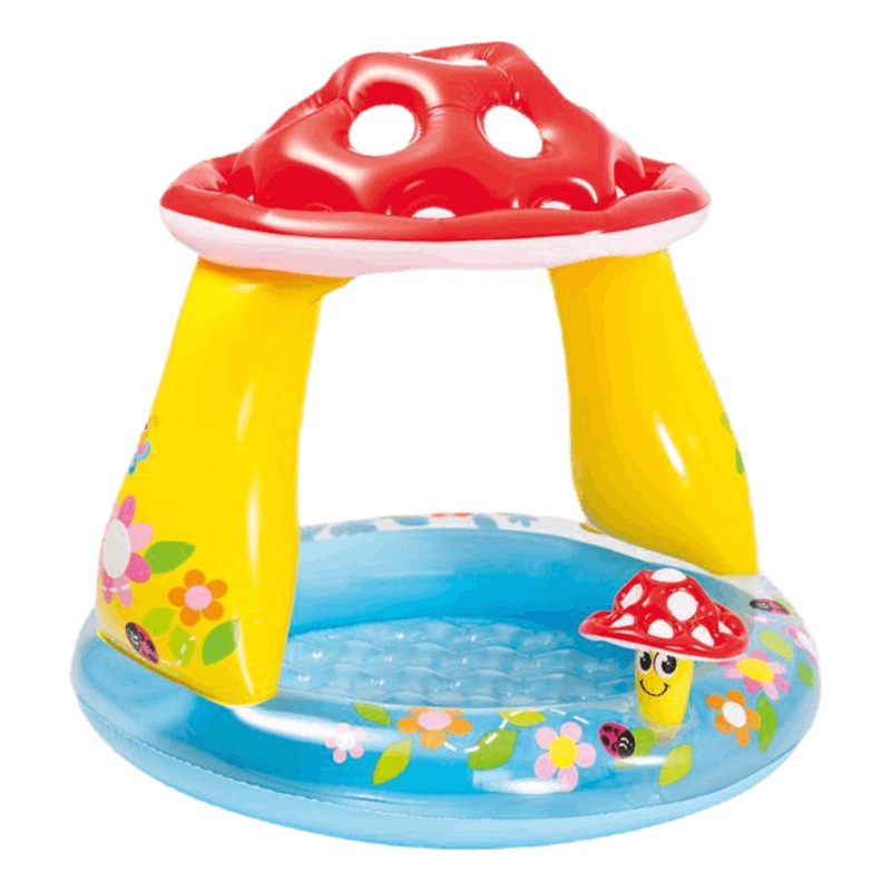 Mushroom Baby Pool Blue/Yellow