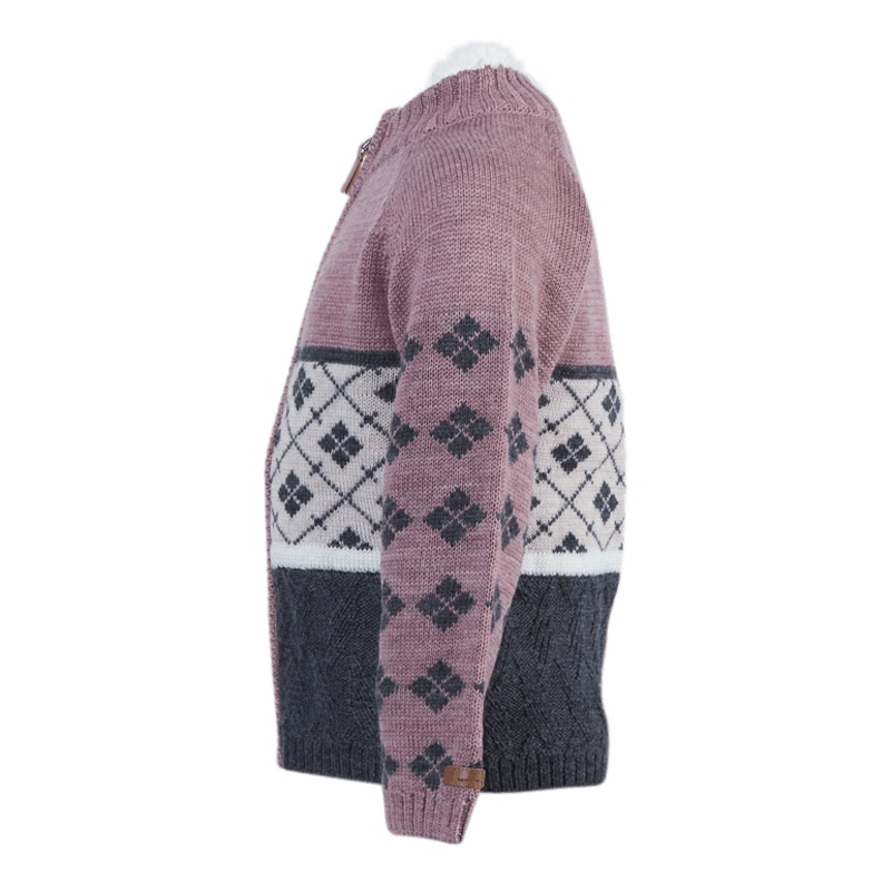 Wriss Wool Ls Knit Card Red|86|92|98|104|110