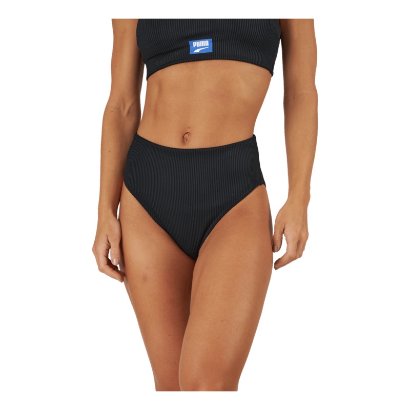 Swim Women Ribbed High Waist B Black Combo