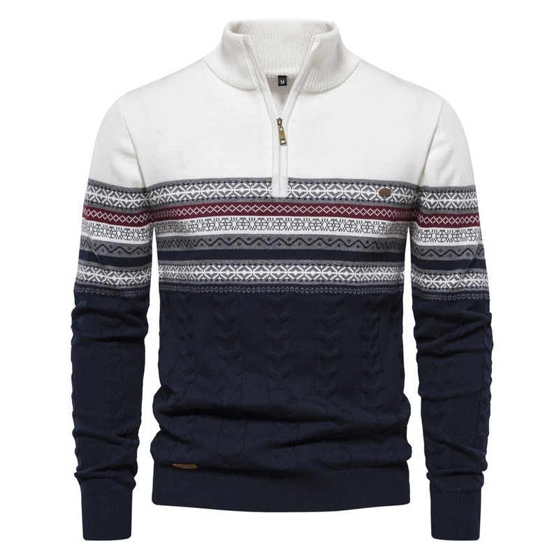2024 New Style Wholesale Price Autumn and Winter Fashion Stand Collar 1/4 Zip Sweater for Men – Windbreaker and Winter Sweater price|S-XXL