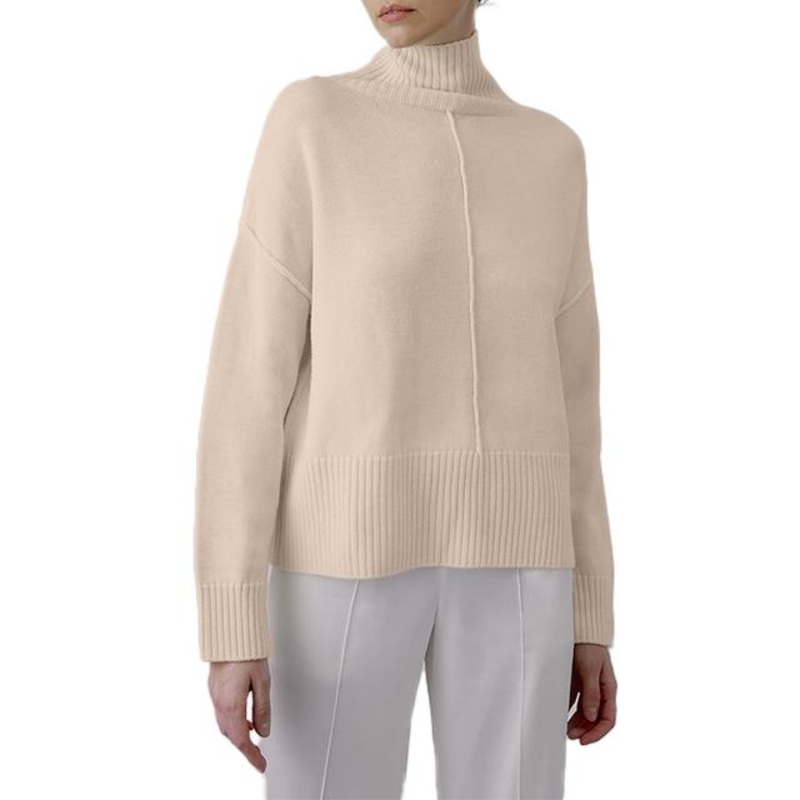 Custom Casual Warm Women Solid Color Loose Knit Pullover Turtleneck Sweater – Ladies Sweater and Striped Sweater price|S, S/M/L/Customized Size