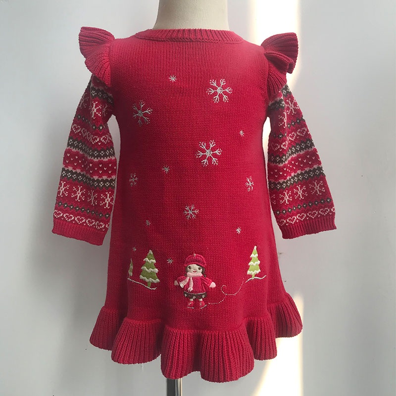 Designer Baby Clothes Embroidery Girl Sweater Jacquard Shrug Shoulder Knitted Apparel – Sweater and Pullover Sweater price|S