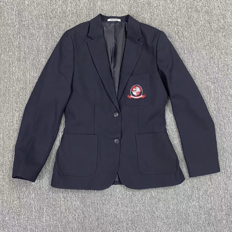 OEM Customized Logo British European Size High Quality with Low Price Dark Blue Unisex Blazer/Blazers/Jacket/Coat Students School Uniform – Blazers and Blazer price|S