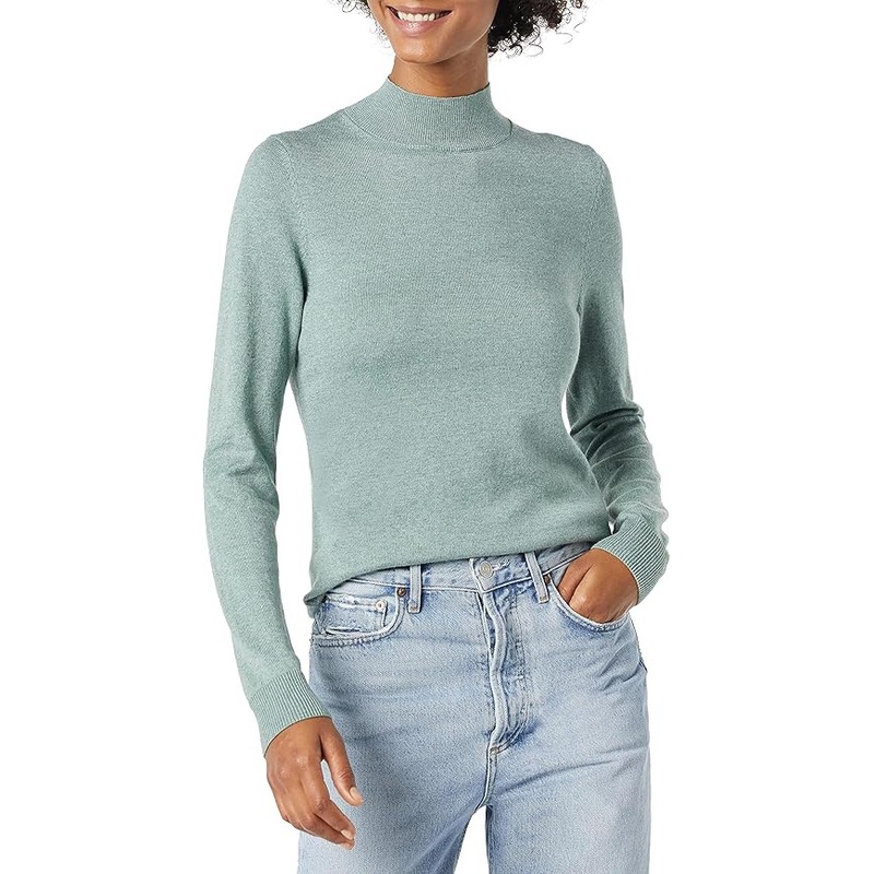 Womens Lightweight Mockneck Jumper – Knitwear Pullover and Soft Warm price|M