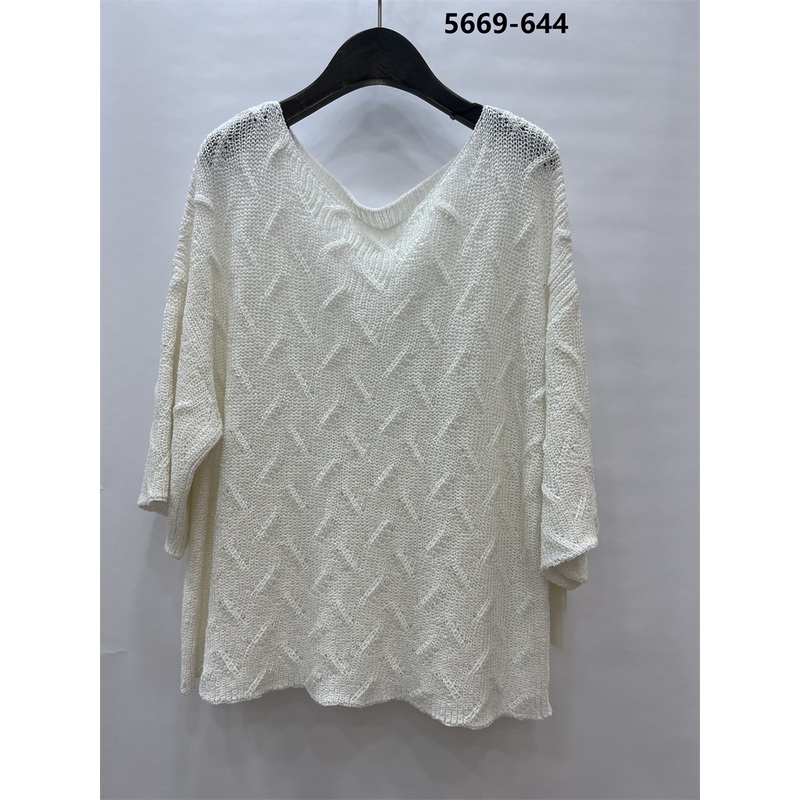 2022 Custom Logo OEM & ODM Fashion Print Jacquard Knit Casual Womens Sweater Pullover Tops – Ladies Sweater and Knitted Pullovers price|S