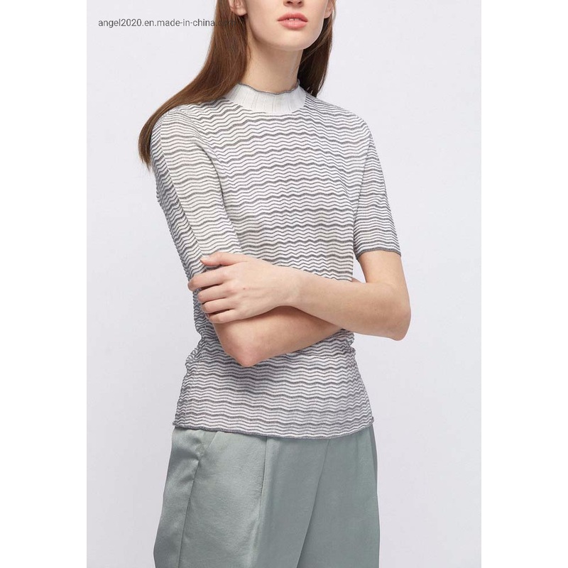 Clothing Ladies Knitted Top with Rayon Nylon with Metallic Sweaters – Clothes and Fashion price|S