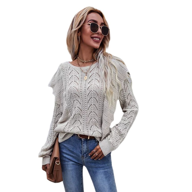 High Quality Jacquard Hand Knitted Ladies Sweater Tops for Girls – Women Sweater and Knit Sweater price|S, S, M, L, XL