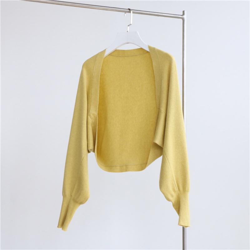 Siping Technology 14-Needle Wool Knit Shawl One-Piece Silhouette Cardigan Womens Jacket Bat Sleeve Autumn and Winter New Products – Shawl and One-Piece Silhouette Cardigan price|S