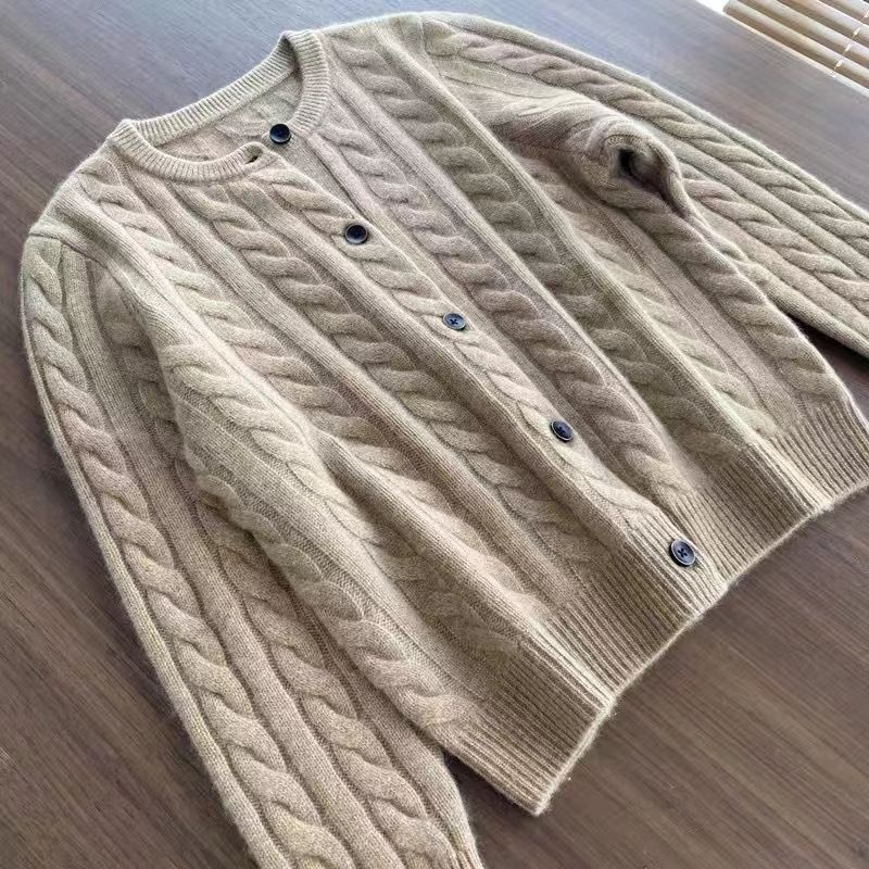Thicken Striped Casual Soft Comfortable Warm Women Lady Wool Sweater Fashion Cardigan French Style – White and Black price|S-XXXL,Customizable