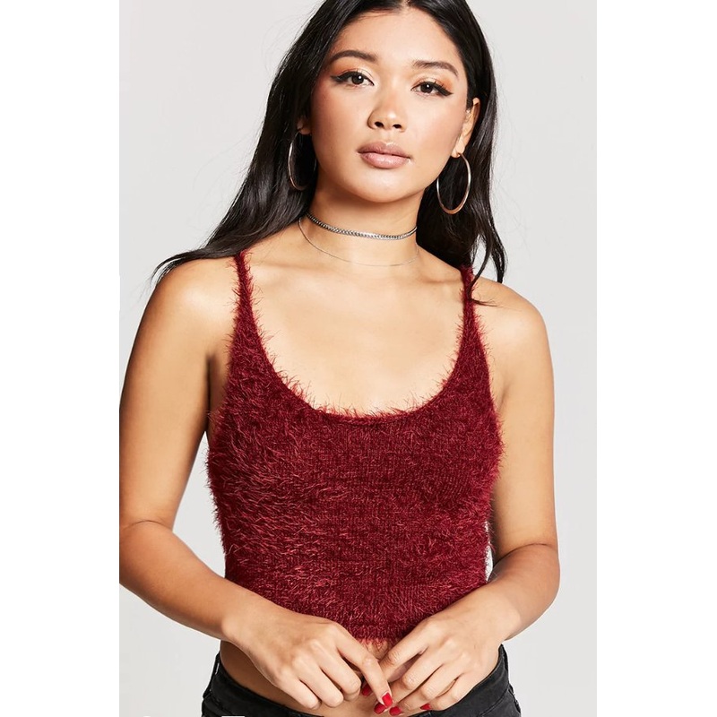 Women Fuzzy Cropped Vest Sweater – Women Sweater and Sweater Vest price|S