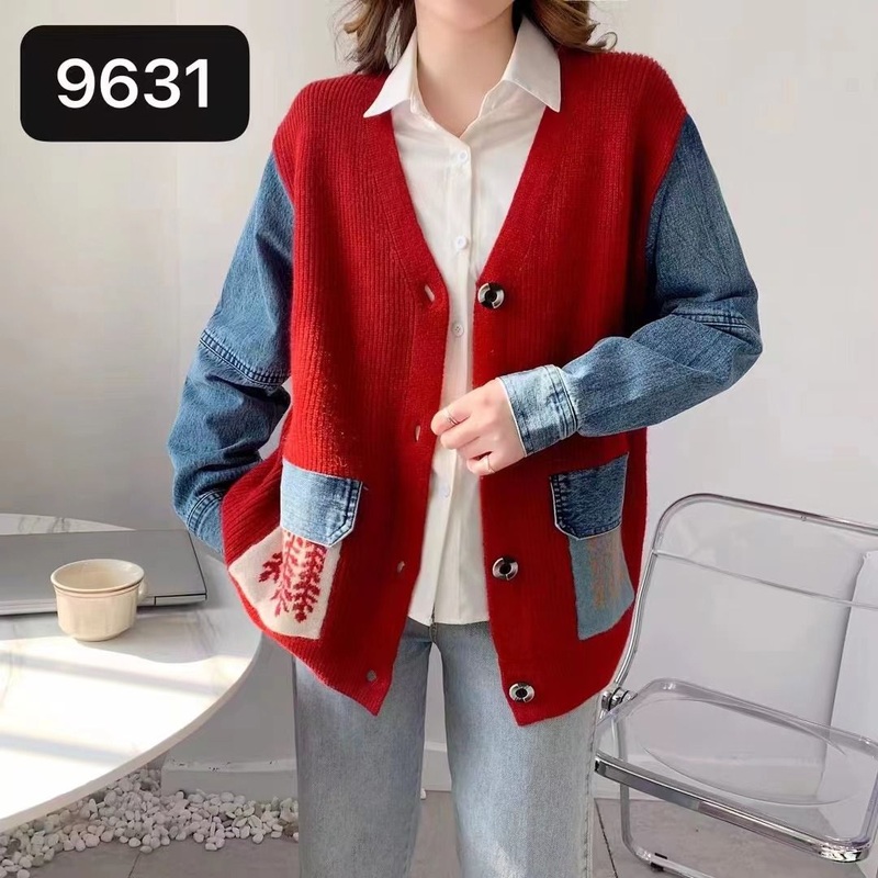 Women Pocket Jeans V-Neck Button Cardigan Knitwear Sweater in Stock – Sweater Jumper and Sudaderas price|S