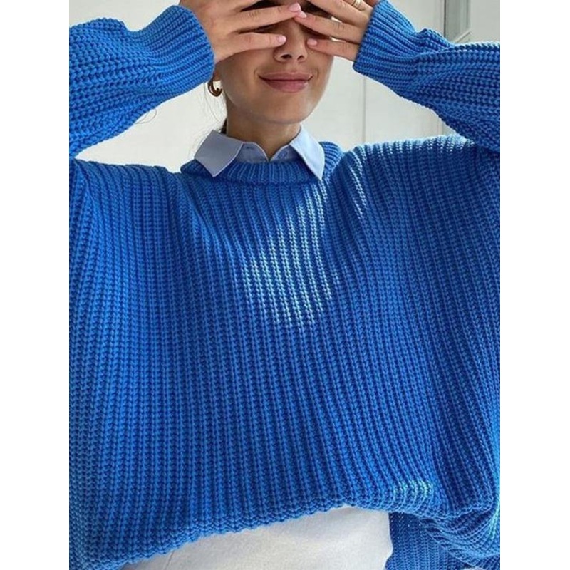 Autumn Winter Casual Loose Oversized Sweater Outer Wear Knitting Pullover – Knitwear and Knitted Sweater Knitwear price|S, Customized