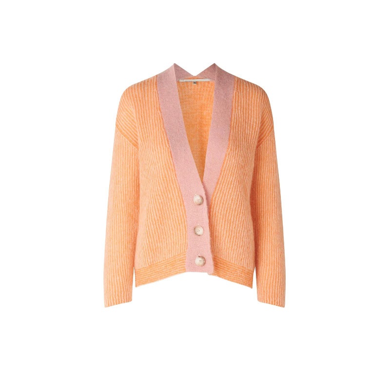 Fashion V-Neck Wool Cardigan Sweater Long Sleeve Knitted Pullover Women Clothing – Knitwear and Women Clothes price|S