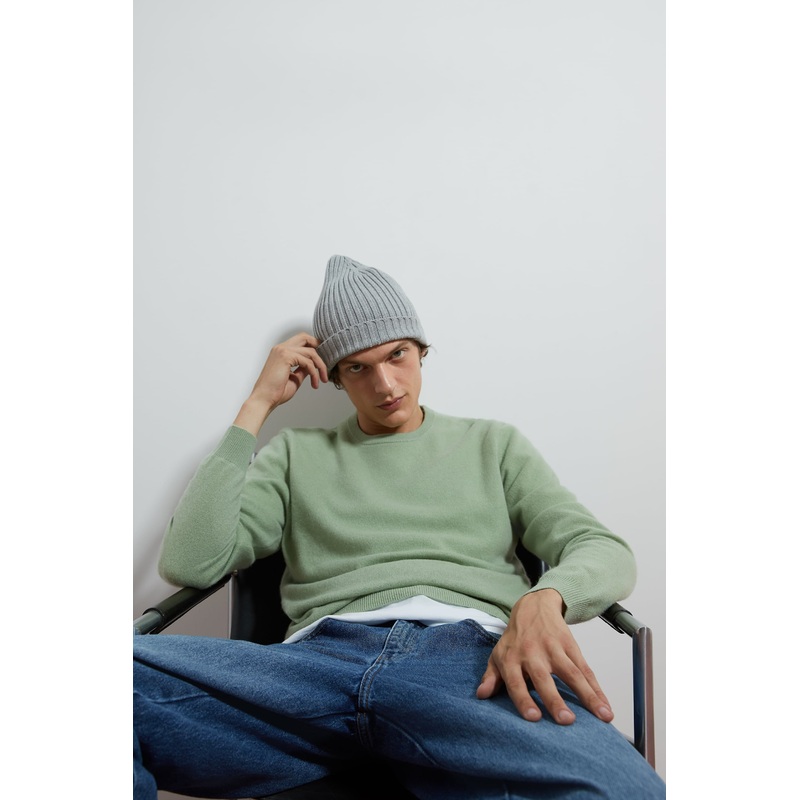 Men Fashion Knitted Sweater with Long Sleeve Round Neck – Dress and Clothes price|S